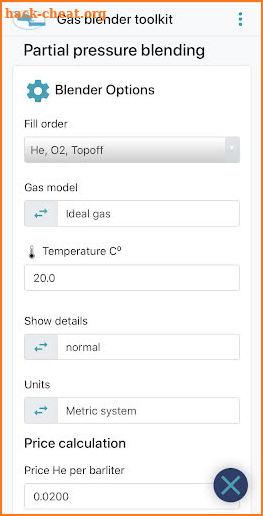 Gas blender toolkit screenshot