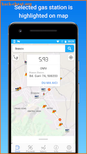 Gas, diesel, LPG and AdBlue prices in Romania screenshot