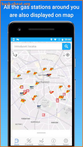 Gas, diesel, LPG and AdBlue prices in Romania screenshot