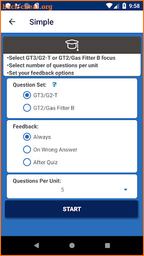 Gas Trade Exam Practice Tool (GSAT) screenshot