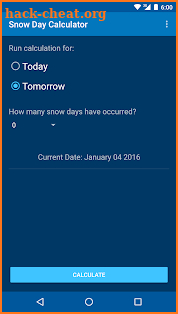 GBCS Snow Day Calculator screenshot