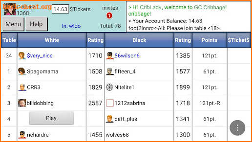 GC Cribbage screenshot