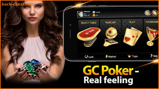 GC Poker: WebCamera-tables, Texas Hold'em, Omaha screenshot