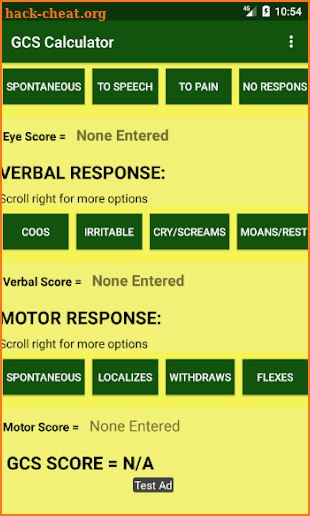 GCS Calculator screenshot