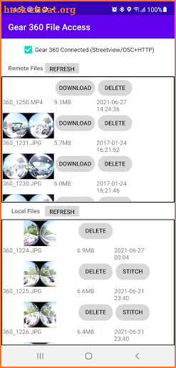 Gear 360 File Access & Stitcher screenshot