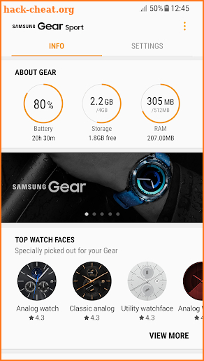 Gear S Plugin screenshot