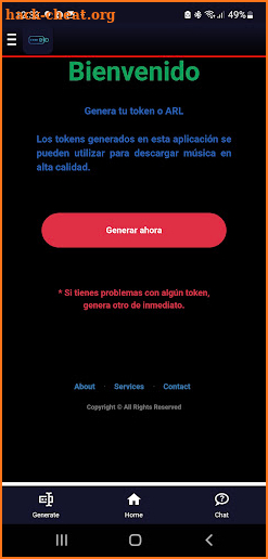 Generador de Token o ARL screenshot