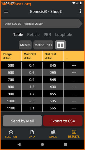 Genesis Ballistics Solutions screenshot