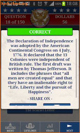 Genius US History Quiz screenshot