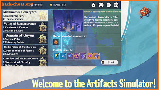 Genshin Wish Sim: Artifacts screenshot