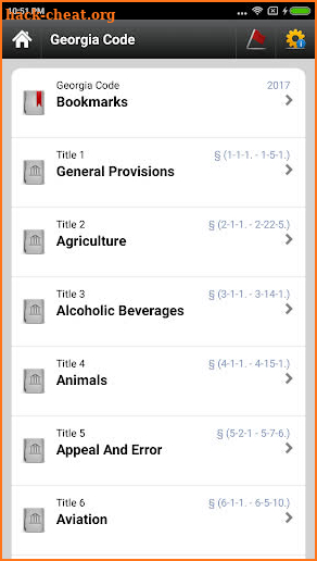 Georgia Laws & Statutes GA law screenshot