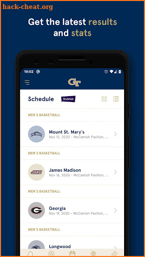 Georgia Tech Yellow Jackets screenshot