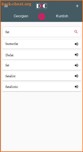 Georgian - Kurdish Dictionary (Dic1) screenshot