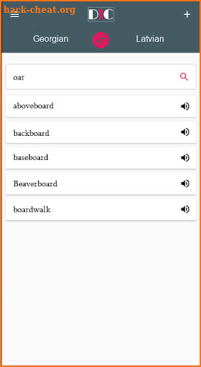 Georgian - Latvian Dictionary (Dic1) screenshot