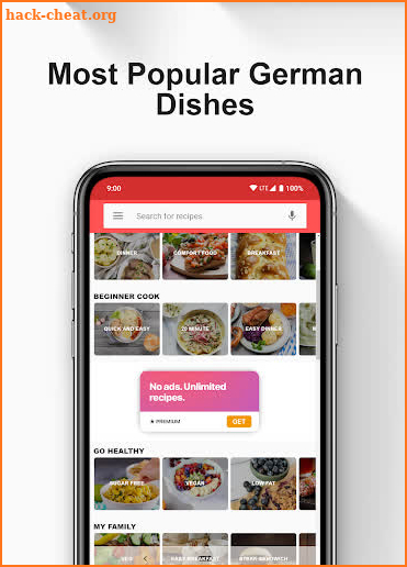 German food recipes screenshot