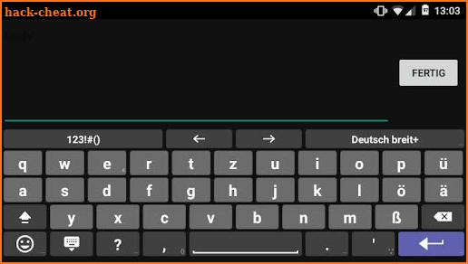 German for AnySoftKeyboard screenshot