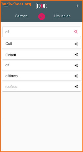 German - Lithuanian Dictionary (Dic1) screenshot
