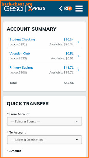 Gesa Xpress Digital Banking screenshot