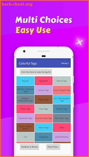 Get Likes Tags for Posts to be More Popular screenshot