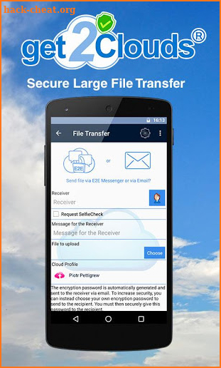 get2Clouds - Privacy app screenshot