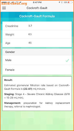 GFR Calculator: Kidney Health & CKD Stage screenshot