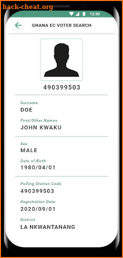 Ghana EC Voters' Information Hub screenshot