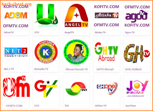 GHANA TV, Adom TV, TV3, UTV, Net2 TV, MOGPA TV, GH screenshot