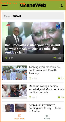 GhanaWeb screenshot