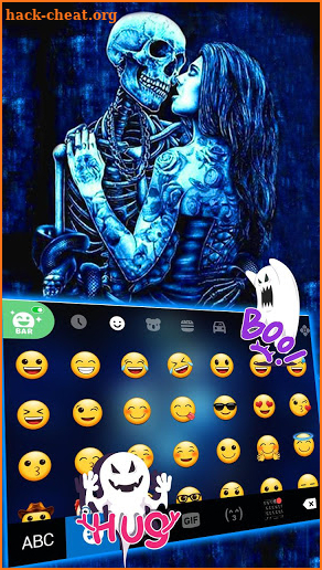 Ghost Lovers Kiss Keyboard Theme screenshot