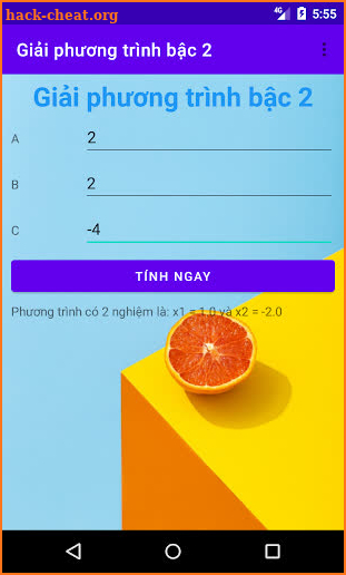 Giải phương trình bậc 2 VN screenshot
