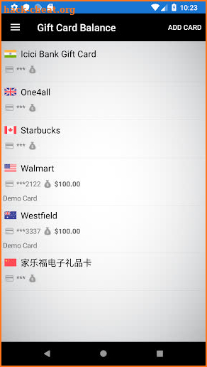 Gift Card Balance (balance check of gift cards) screenshot