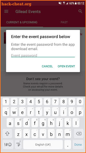 Gilead Events screenshot