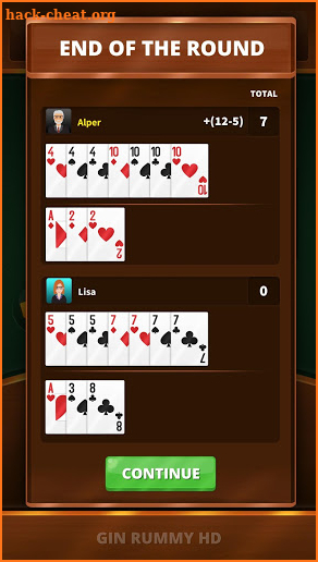 Gin Rummy HD - Offline Gin Rummy card game screenshot