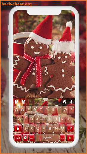 Gingerbread Man Keyboard Background screenshot