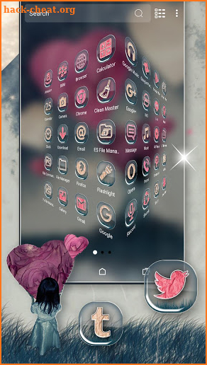 Girl Heart Launcher Theme screenshot