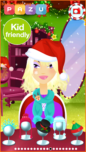 Girls Hair Salon Christmas by PAZU Games screenshot