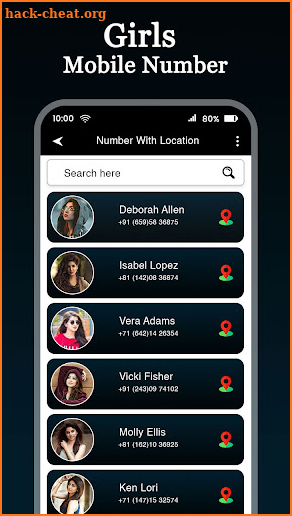 Girls Mobile Number Prank screenshot