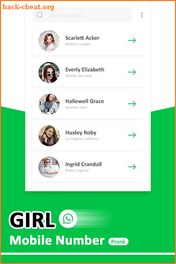 Girls Mobile Number Search : Find Number Simulator screenshot