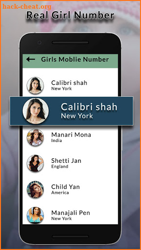 Girls mobile numbers for chat - Girls Phone Number screenshot