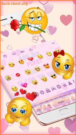 Girly Lock Screen Keyboard Theme screenshot