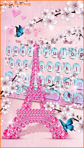 Girly Paris keyboard theme screenshot