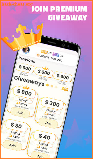 Giveaways and scratch cards! screenshot