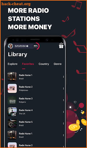 Givvy Radios, Listen and Earn! screenshot