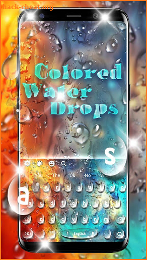 Glamorous Colorful Water Drop Keyboard screenshot