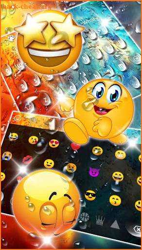 Glamorous Colorful Water Drop Keyboard screenshot