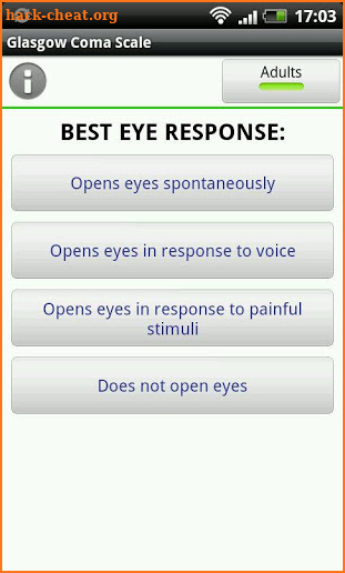 Glasgow Coma Scale PRO screenshot