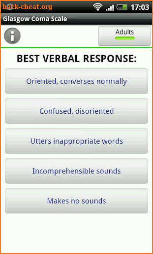 Glasgow Coma Scale PRO screenshot