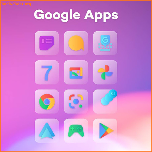 Glass morphism icon pack screenshot