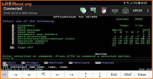 Glink 3270 screenshot