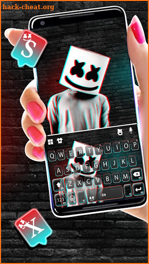 Glitch Cool DJ Keyboard Theme screenshot